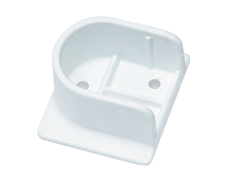 U Flange | 25mm | Plastic | White