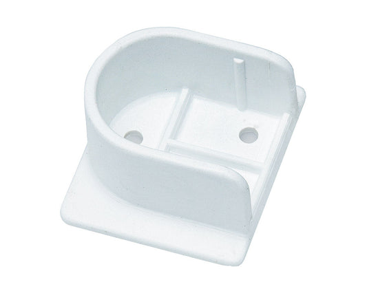 U Flange | 25mm | Plastic | White