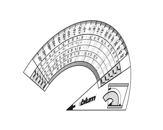 Blum Cabinet Angle Template 65.5810.01 by W&B