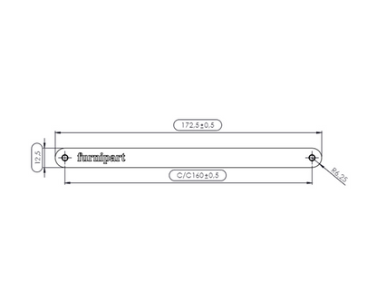 Furnipart D Lite Handle. Finish: Gold. Length: 173mm