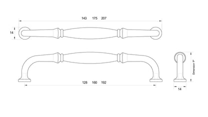 Kethy Dover Handle - Brass Polished Nickel