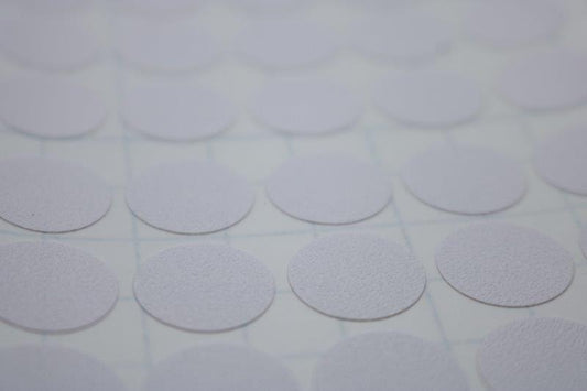 White Screw Cap Stickers - 15mm Diametre