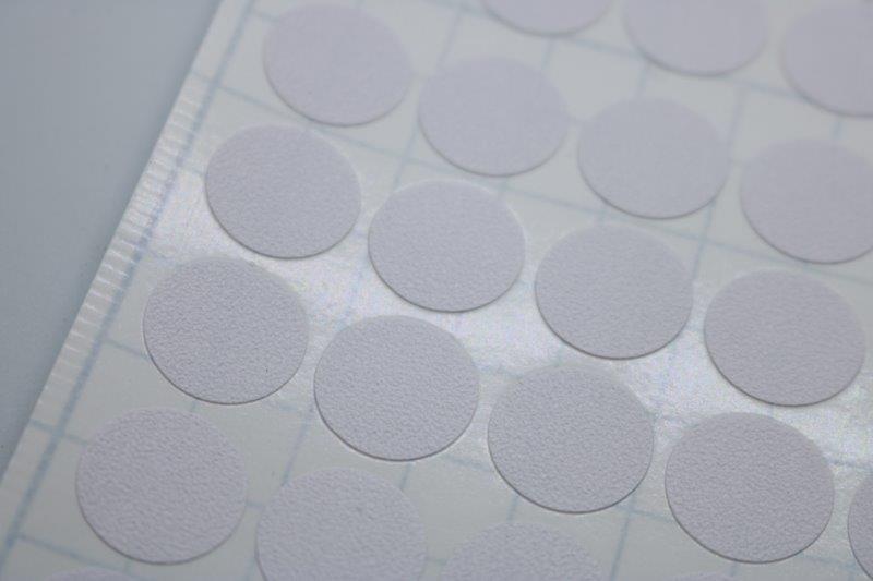 White Screw Cap Stickers - 15mm Diametre