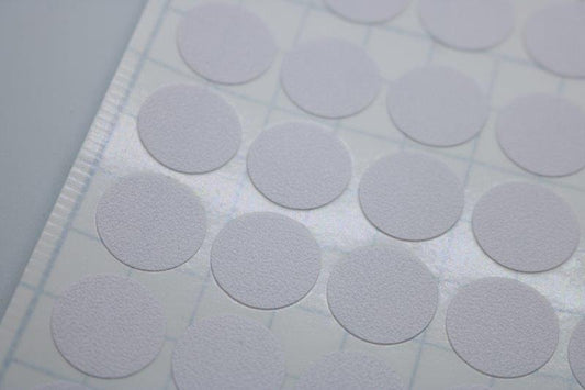 White Screw Cap Stickers - 15mm Diametre
