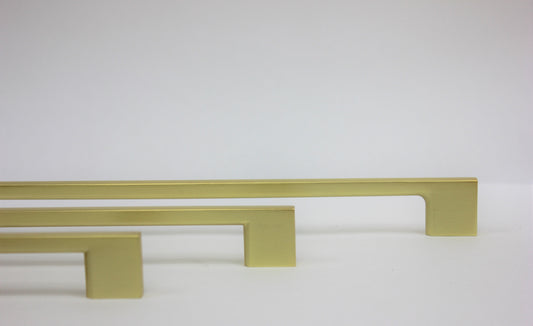Brushed Gold Craftline D Handle - Contemporary Kitchen Handle