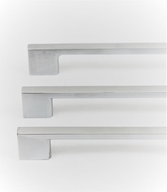 Chrome Silver | Craftline D Handle | Contemporary Kitchen Handle