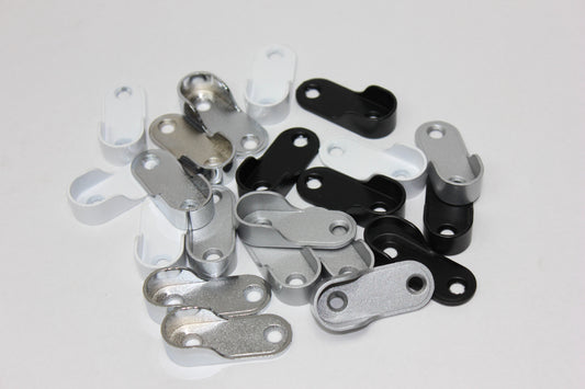 Oval End Flange | 16mm | Matte Black