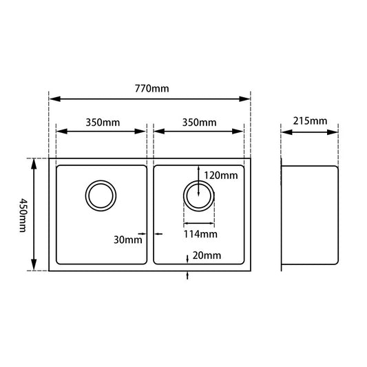Double Bowl Undermount Sink