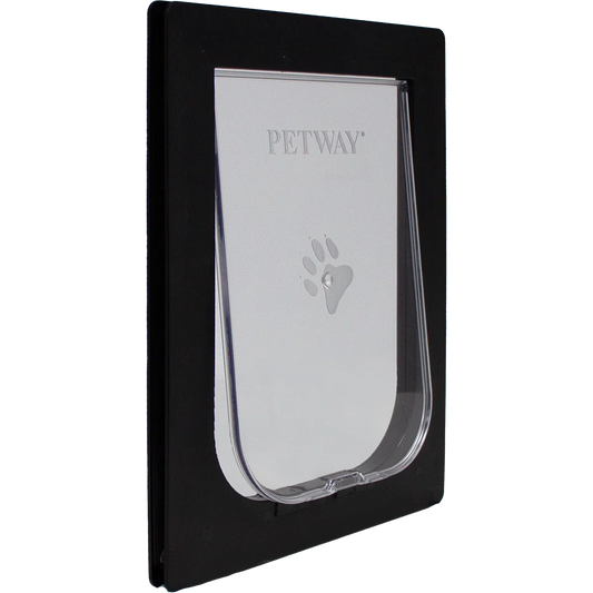 PETWAY PET DOOR LARGE BLACK 400MM X 260MM - 7107085