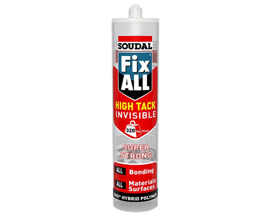 Soudal Fix All High Tack Super Strong Bonding Sealant 290ml Invisible. by W&B