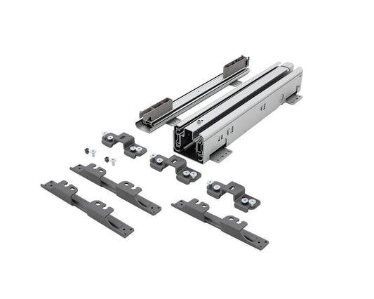 SIGE Materia 120kg | Soft Close Runner and Bracket Set | Orion Grey | Suits 450mm Pantry Unit.