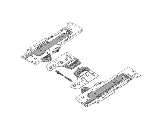 Blum TIP-ON BLUMOTION set (unit and latch) for TANDEMBOX. For 350 - 600mm NL runners. Type L1. Total weight of the pull-out 0 - 20kg T60B3330 by W&B