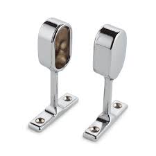 Oval Pillar End | 16mm | Chrome