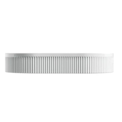 Fluted Wash Basin | Matte White | 570MM