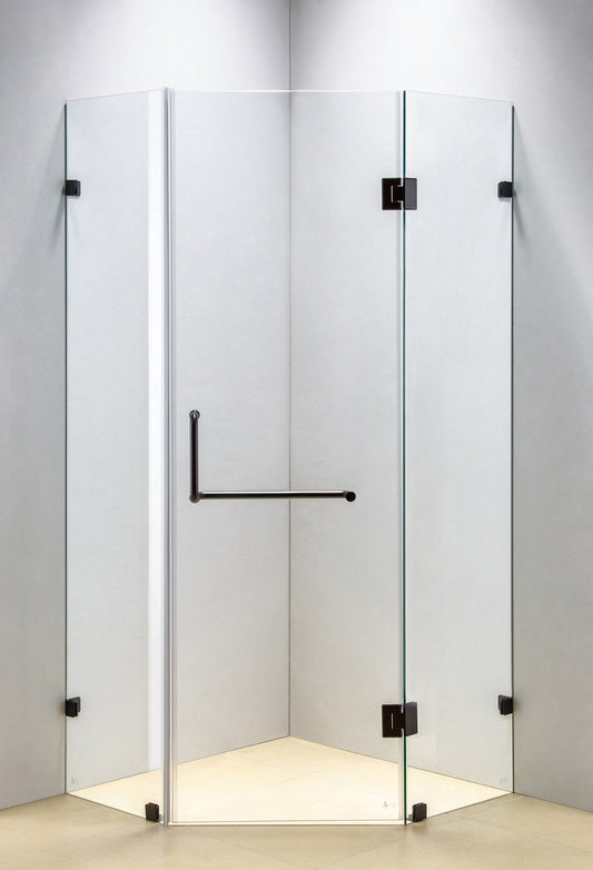 Frameless shower screen