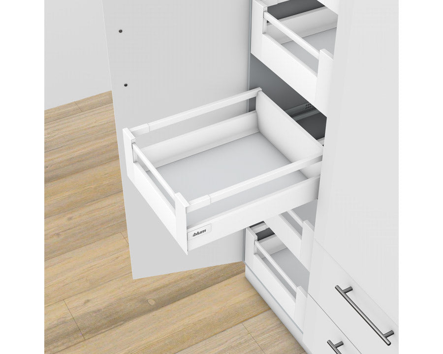 Blum TANDEMBOX Antaro Inner Drawer C Height 167mm with Single Gallery Rail 30kg 550mm Silk White with BLUMOTION by W&B