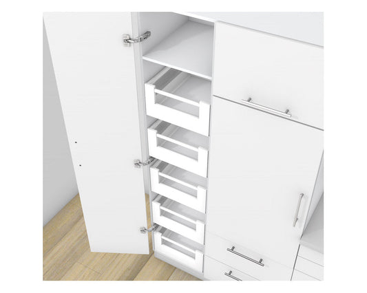 Blum TANDEMBOX Antaro SPACE TOWER Inner Drawers D Height with Metal Design Element 65kg 650mm Silk White with BLUMOTION by W&B