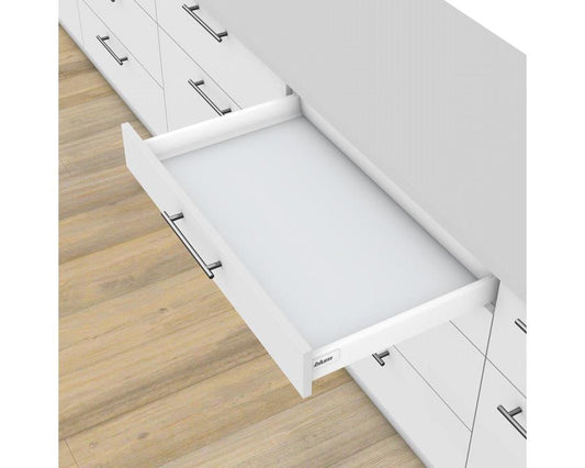 Blum TANDEMBOX antaro with TIP-ON BLUMOTION Standard Drawer M Height 83MM 30kg 350mm Silk White for drawer weight 0-20kg by W&B