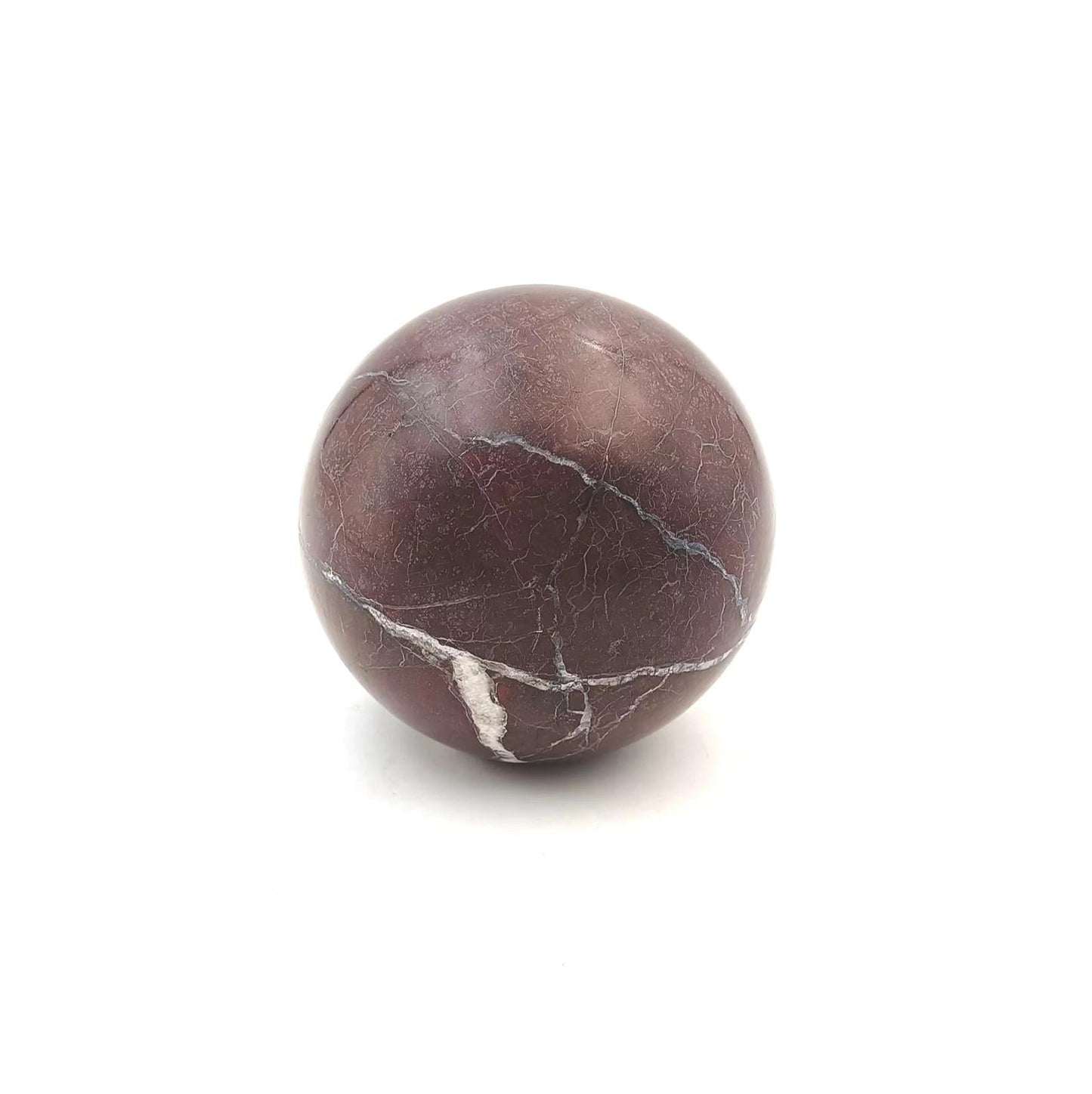 Rosso Le Vante Polished Marble Sphere – 100mm Diameter