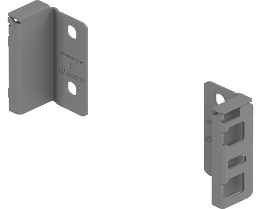 Blum MERIVOBOX Back Fixing Bracket Set M Height Indium Grey by W&B