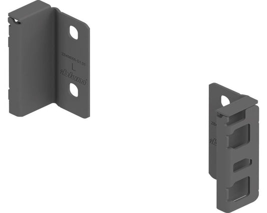 Blum MERIVOBOX Back Fixing Bracket Set N Height Orion Grey by W&B