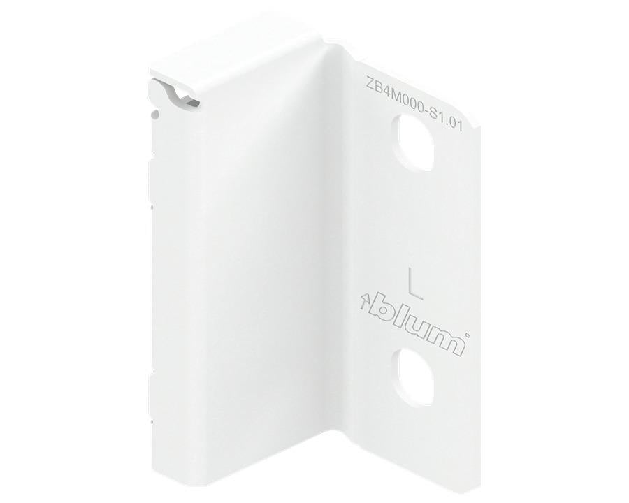 Blum MERIVOBOX Back Fixing Bracket Left Hand Industrial Pack M Height Silk White *Must be purcahsed in pack quantity of 50 by W&B