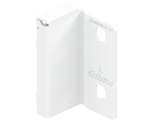 Blum MERIVOBOX Back Fixing Bracket Left Hand Industrial Pack M Height Silk White *Must be purcahsed in pack quantity of 50 by W&B