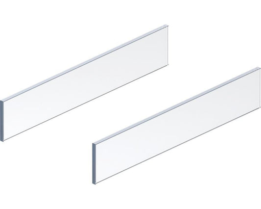 Blum MERIVOBOX BOXCOVER Design Element Clear Glass Sides. Left and Right 450mm by W&B