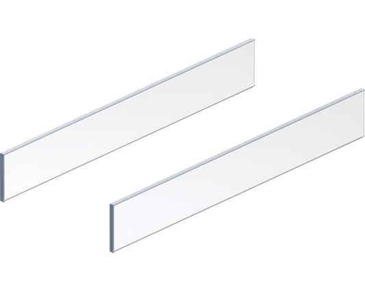 Blum MERIVOBOX BOXCOVER Design Element Clear Glass Sides. Left and Right 550mm by W&B