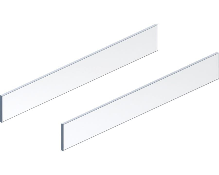 Blum MERIVOBOX BOXCOVER Design Element Clear Glass Sides. Left and Right 600mm by W&B