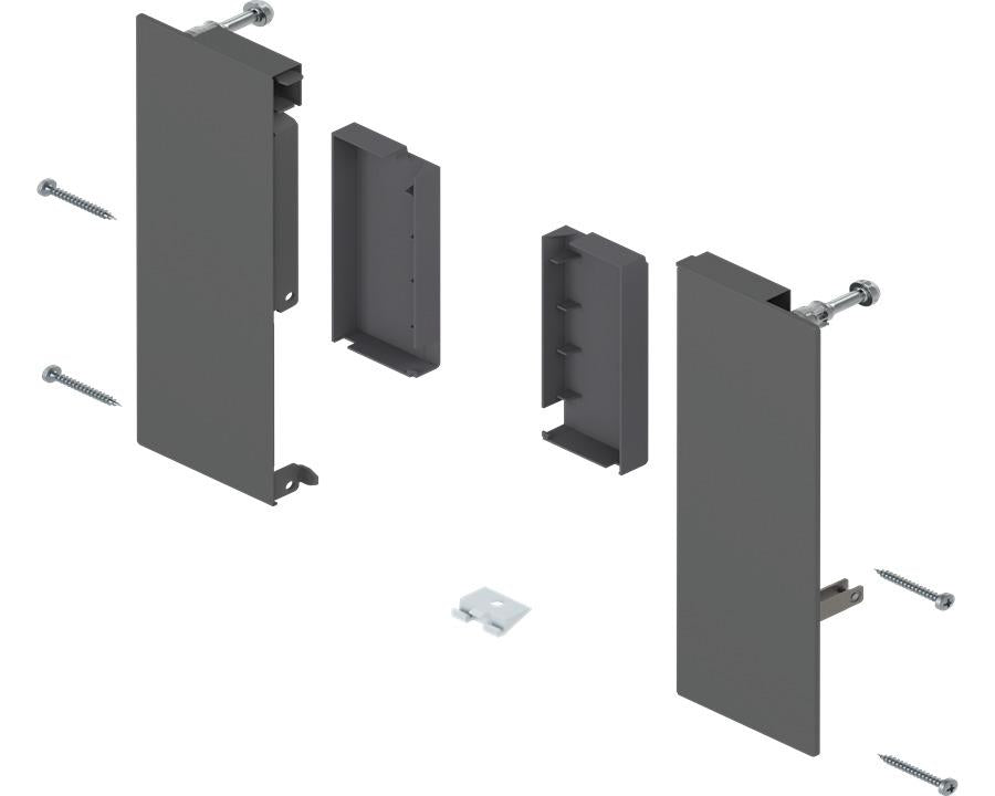 Blum MERIVOBOX Inner Drawer E Height Front Fixing Brackets for Gallery Orion Grey by W&B