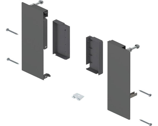 Blum MERIVOBOX Inner Drawer E Height Front Fixing Brackets for Gallery Orion Grey by W&B