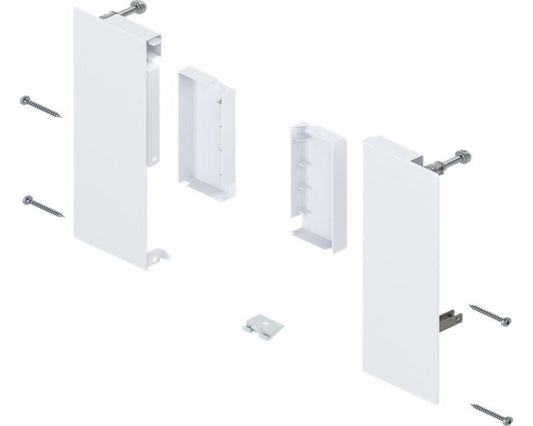 Blum MERIVOBOX Inner Drawer E Height Front Fixing Brackets for Gallery Silk White by W&B