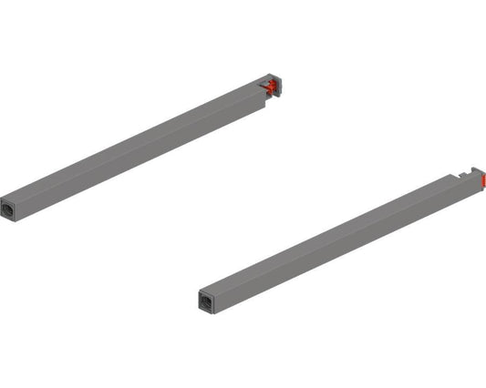 Blum MERIVOBOX Gallery Rail Set for High Fronted Drawers 270mm Indium Grey by W&B