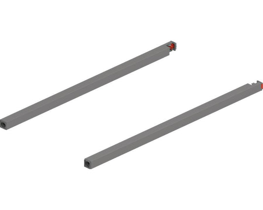 Blum MERIVOBOX Gallery Rail Set for High Fronted Drawers 400mm Indium Grey by W&B
