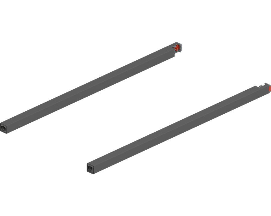 Blum MERIVOBOX Gallery Rail Set for High Fronted Drawers 400mm Orion Grey by W&B
