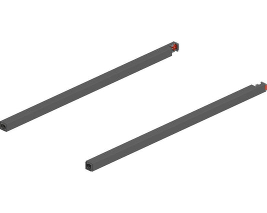 Blum MERIVOBOX Gallery Rail Set for High Fronted Drawers 400mm Orion Grey by W&B