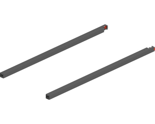 Blum MERIVOBOX Gallery Rail Set for High Fronted Drawers 450mm Orion Grey by W&B