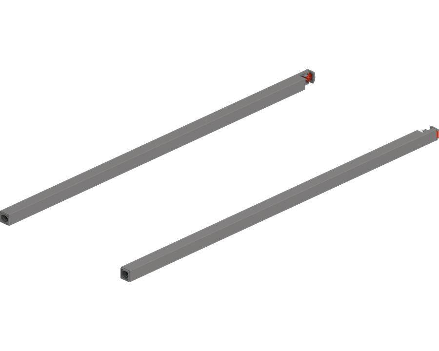 Blum MERIVOBOX Gallery Rail Set for High Fronted Drawers 500mm Indium Grey by W&B