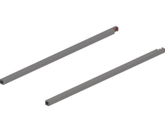 Blum MERIVOBOX Gallery Rail Set for High Fronted Drawers 500mm Indium Grey by W&B
