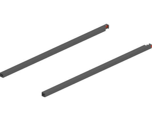 Blum MERIVOBOX Gallery Rail Set for High Fronted Drawers 500mm Orion Grey by W&B