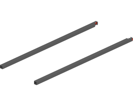 Blum MERIVOBOX Gallery Rail Set for High Fronted Drawers 550mm Orion Grey by W&B