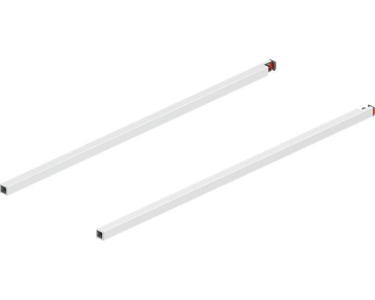 Blum MERIVOBOX Gallery Rail Set for High Fronted Drawers 550mm Silk White by W&B