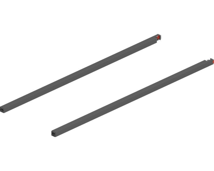 Blum MERIVOBOX Gallery Rail Set for High Fronted Drawers 600mm Orion Grey by W&B