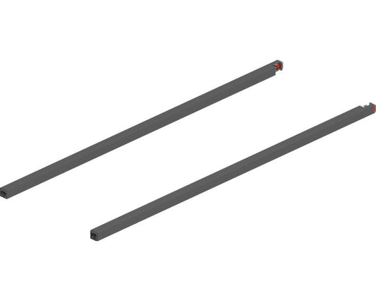 Blum MERIVOBOX Gallery Rail Set for High Fronted Drawers 600mm Orion Grey by W&B