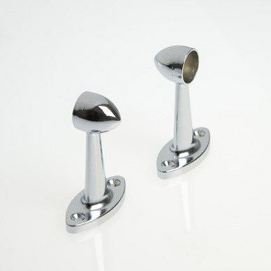 Rod Fitting Pillar End | 25mm | Chrome  (Round)