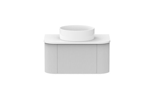 Ultra White Wall Hung Vanity V-Groove